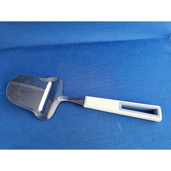 Vintage Tempo Stainless Steel Cheese Slicer/Server w/White Handle - Japan - Picture 1 of 8